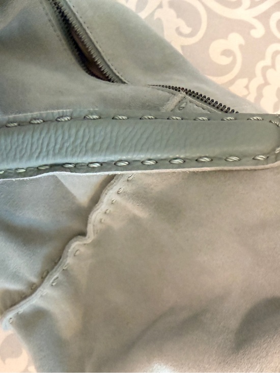 the Sak Suede Shoulder Bag in Sage Green with Adjustable Strap main image 4